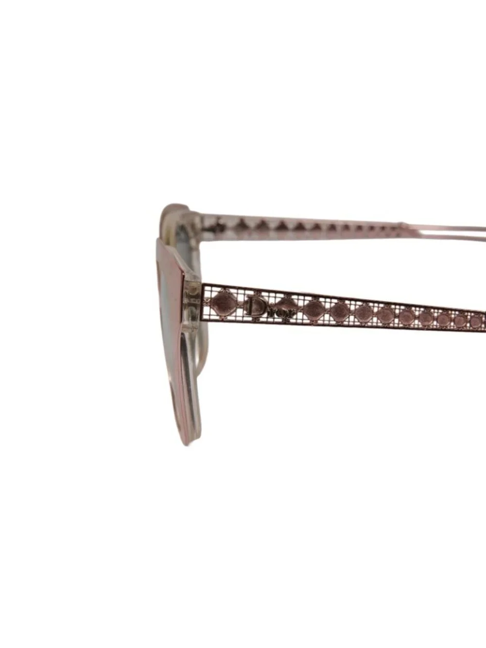 Dior Womens Diorama 1F TOW6J Sunglasses Rose Pink Cat Eye Glasses Shades